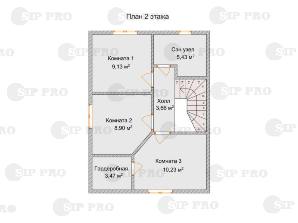 Проект дома из сип Н2- 116 - SIP PRO - Дома из СИП панелей