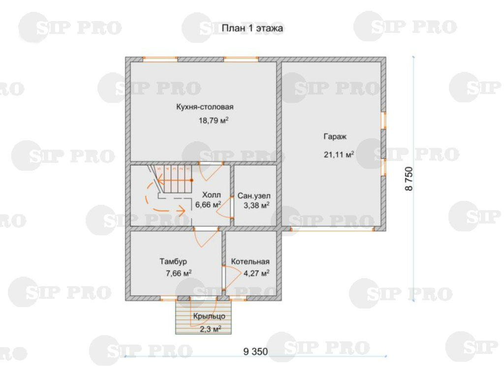 Проект дома из сип Н2- 124 м2 - SIP PRO - Дома из СИП панелей